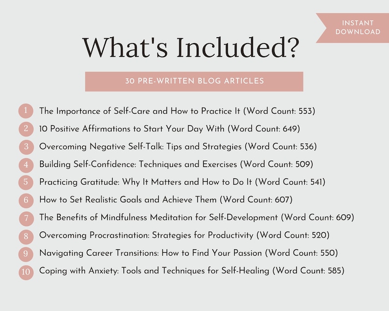 30 Done-for-you Self Care Blog Posts, Self-nurturing Blog Articles ...