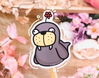 Cute Walrus Sticker - Walrus Sticker || Funny Sticker || Vinyl Stickers for Laptop, Journals, Notebooks, Water Bottle, Hydroflask