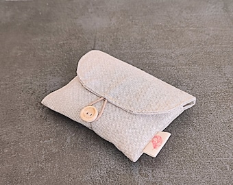 Etui à savon imperméable, pochette pour rangement cosmétique solide en coton enduit, pochette à savon nomade, zéro déchet