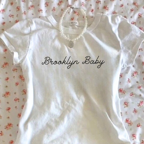 Brooklyn Baby Lana Del Rey Baby Tee Women Screen Print Baby Tees Graphic Baby Tee Vintage Lana Del Rey Cropped Tee Lana Del Rey Shirt