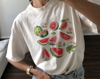 Watermelon Shirt Fruit Shirt Graphic Shirt Palestine Protest Shirt For Women Gardener Shirt Watermelon Tee Watermelon Palestine Colors Shirt