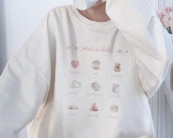 Pink Sweatshirt Coquette Aesthetic Sweatshirt Coquette Baby Sweatshirt Cute Sweatshirt Cinnamon Girl Sweatshirt Coquette Clothing Gift