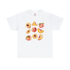 Peach T-shirt Vintage Graphic Fruit Shirt Aesthetic Fruit Shirt Boho ...