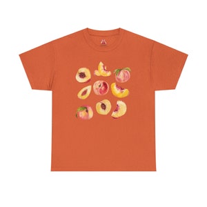 Peach T-shirt Vintage Graphic Fruit Shirt Aesthetic Fruit Shirt Boho ...
