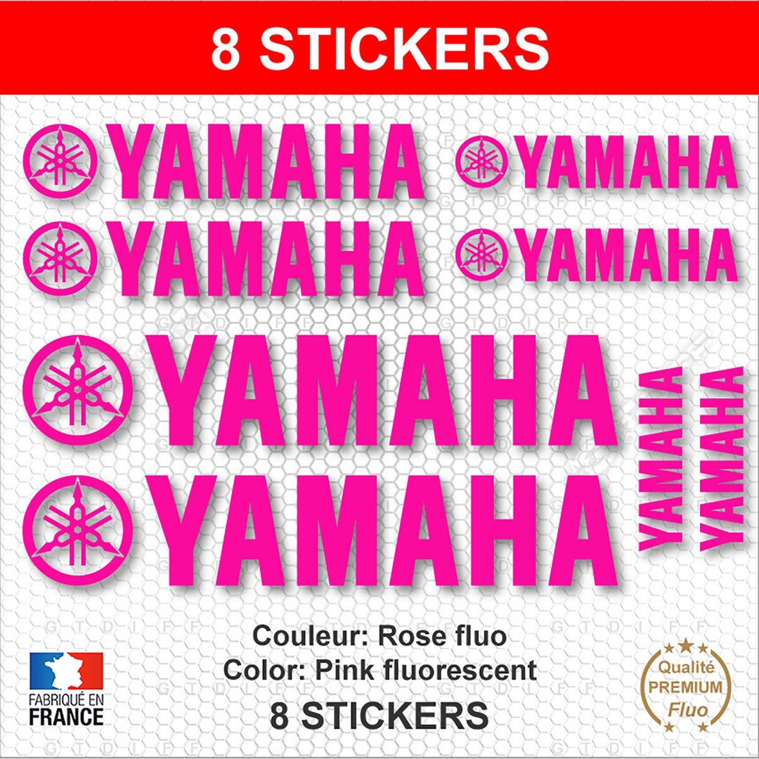 YAMAHA Stickers Neon Pink 8 Motorcycle Stickers Adhesives Etsy