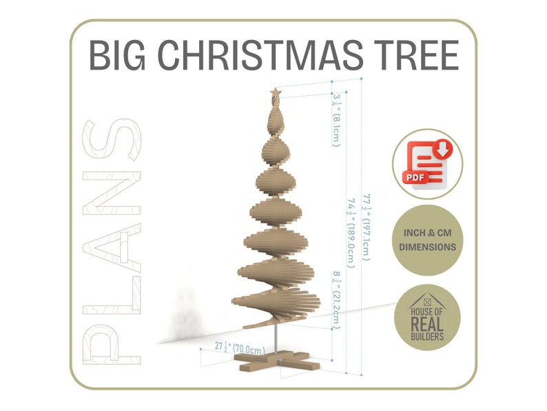 Big 2x4 Spiral Christmas Tree Plans, Wooden Spiral Tree, Woodworking ...