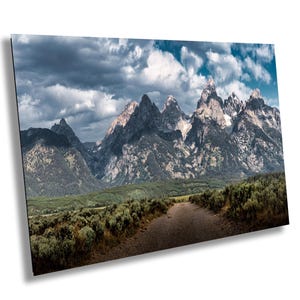 Teton Gebirgskette Landschaftsdruck . Grand Teton National Park Kunstdruck/Leinwand/Acryl/Metall Fotografie-Jackson Wyoming Wandkunst.