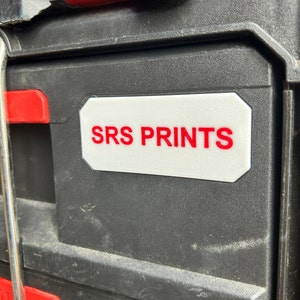 Milwaukee Packout Drawer 2&3 Custom Text Plack Badge Labels ONE LINE TEXT