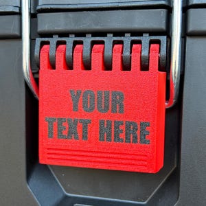 Replacement Latch for Milwaukee Compact Toolbox – Custom Text & Color Options! - Case Not Included