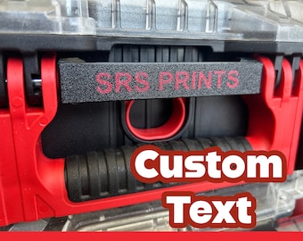 Organiser Custom Tray Labels for Milwaukee Packout Personalise Text