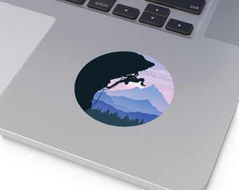 登山家ステッカー、防水ビニールデカール