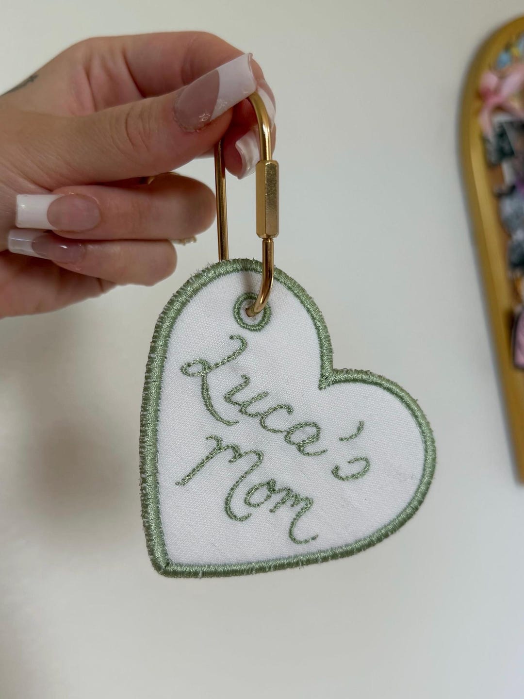 Custom Embroidered Keychain | Personalized Bag Charm | Soft Girl Gift ...