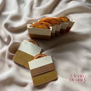 Saponetta all'arancia - Sapone artigianale fatto a mano per bomboniere per matrimoni, spose, baby shower e battesimi / Unico ~ Regalo personalizzato