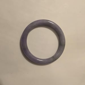 KaysJade - Light Purple/Lavender Light Green Jadeite Jade Bangle 51mm
