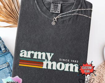 Custom Vintage Army Mom Shirt, Army Mom Shirt, USA Army Mom Gift, Military Mom Shirt, Soldier Mom T-Shirt, Proud Army Mom Shirt