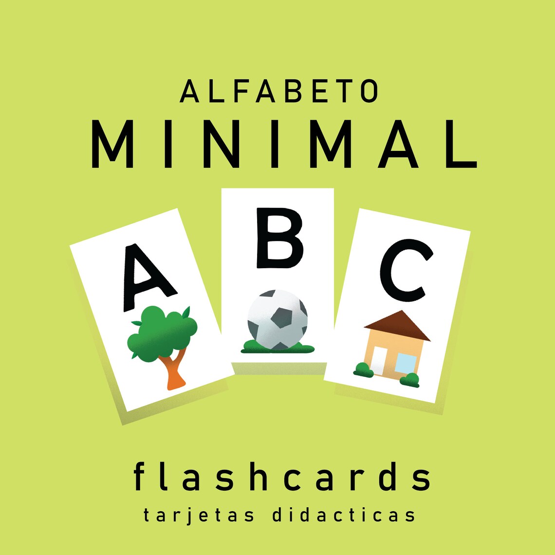 Spanish ABC Flashcards Printable Minimal Cute - Etsy