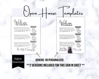 Open House Sign in Sheets, Realtor Brand Marketing Tools, Open House Form, Real Estate Open House, Canva Editables,Canva Templates,Realtor