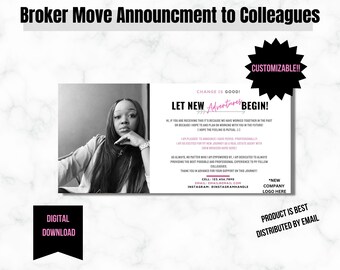 Real Estate Marketing, Real Estate Announcements, Real Estate Branding, Broker, Company Move, Client Announcement, Realtor Announcement