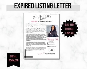 Expired Listing Letter, Expired Listing, Real Estate Marketing, Canva Template, Real Estate Template, New Agent Flyer, Real Estate  Flyer