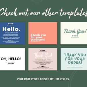 Printable Business Thank You Card Editable Thank You Template Editable ...
