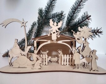 Christmas nativity scene, plywood 3mm