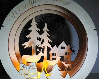 Christmas nativity scene, bauble decoration, 3mm plywood
