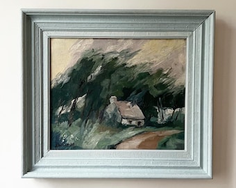 La maison en pleine forêt, Huile sur toile