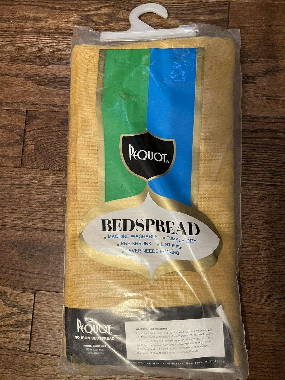 Vintage Bedspread PEQUOT Gold Colored Double/full Cotton Blend Etsy