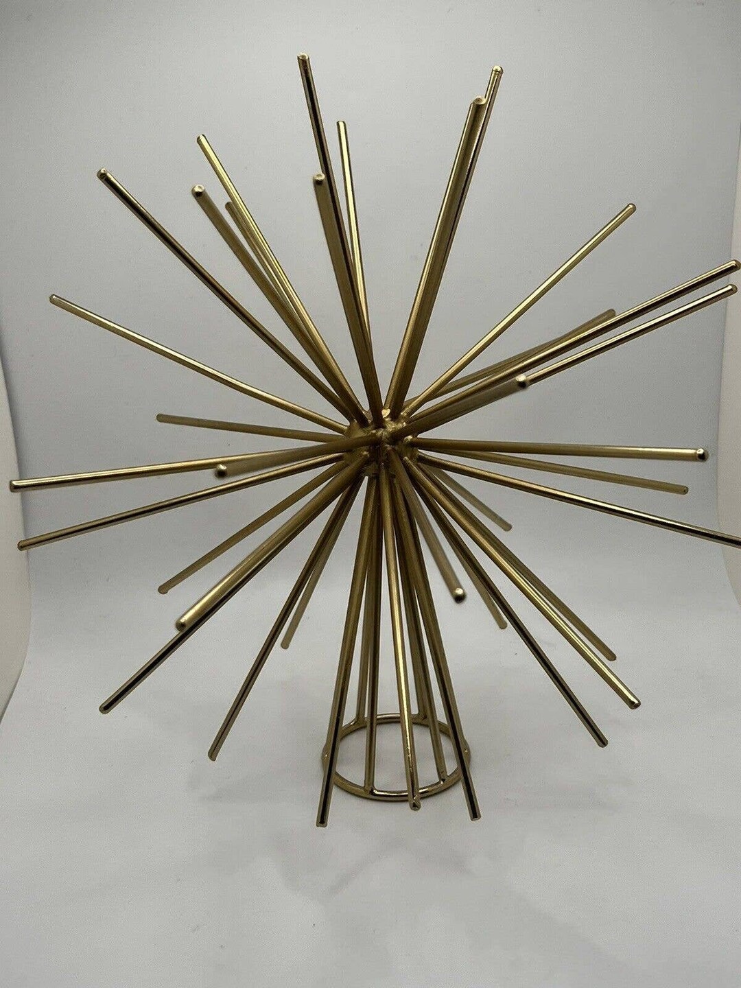 Sea Urchin Sculpture Gold Iron Asterisk Mid Century Modern Etsy