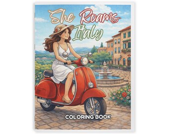 Ella vaga por Italia - Libro para colorear para adultos