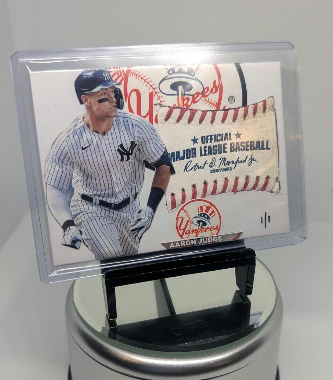 Customized Aaron Judge 2023 Topps Baseball Card Art Hand Cut Real MLB