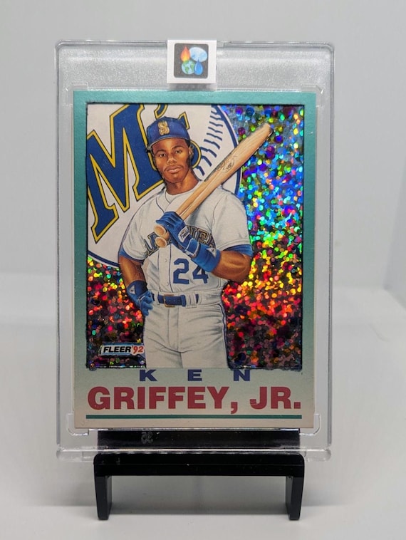 1992 Fleer Ken Griffey Jr Custom Baseball Card Art 1992 Fleer Ken Griffey Jr Custom Baseball Card Art