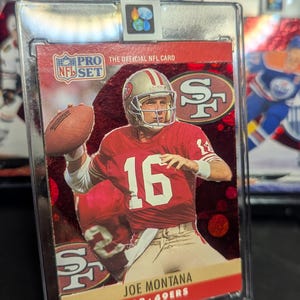 1990 Pro Set Joe Montana Football Karte Kunst Hand geschnitten