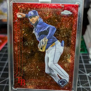 2025 Topps Chrome Junior Caminero Anpassad Baseballkort Konst Rays