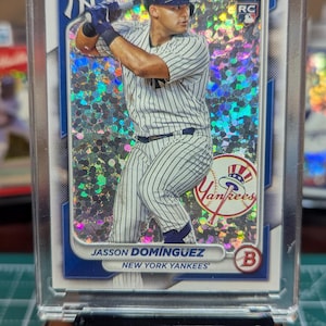 2024 Bowman Jasson Domingo Custom Baseball Card Art Yankees Rookie