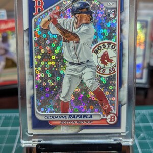 2024 Bowman Ceddanne Rafaela Custom Baseball Card Art Red Sox Rookie