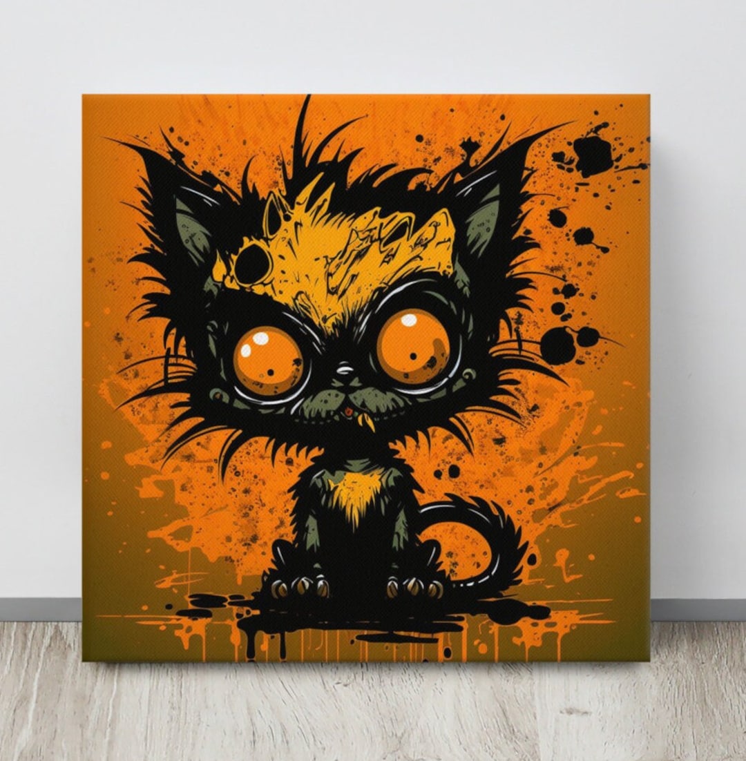 Zombie Cats 5 Snugglepusscats Unique Cat Art Creepy Cute Art Gifts for Everyone Cats Weird Cute