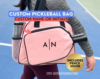 Aangepaste Pickleball tas gepersonaliseerde Pickleball Paddle Case Pickleball Decal naam tas Cover Pickleball Tote Bag Paddle Monogram tas voor vrouwen