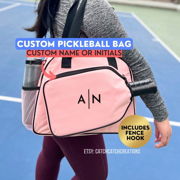 Custom Pickleball Bag Personalized Pickleball Paddle Case Pickleball Decal Name Bag Cover Pickleball Tote Bag Paddle Monogram Bag for Women