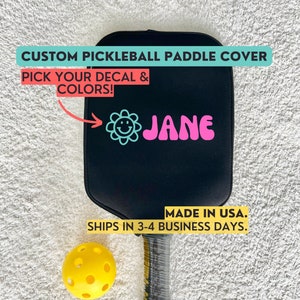 Custom Pickleball Gift for Women Personalized Pickleball Paddle Cover Pickleball Bag Pickleball Paddle Holder Ball Pickleball Case Cover