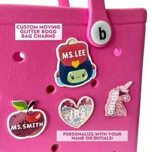 Custom Teacher Beach Bag Accessories Charm Personalized Teacher Beach Bag Charm School Teacher for Beach Bag Charm Gift for Teacher