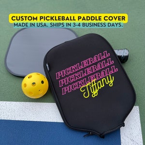 Custom Pickleball Paddle Cover Personalized Pickleball Case Racquet Pickleball Bag Pickle ball Paddle Holder Ball Pickleball Gift for Women