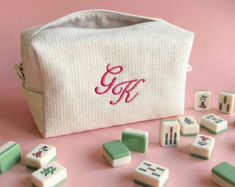 Custom Mahjong Tile Bag Personalized Gift for Mahjong Player Mahj Tile Pouch Accessory Bag for Mahjong Card Cover Personalized With Name