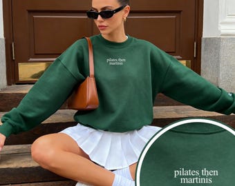 Pilates Instructor Gift for Pilates Teacher Sweatshirt Expresso Martini Shirt Pilates Outfit Pink Workout Sweatshirt Cute Girly Workout Pump