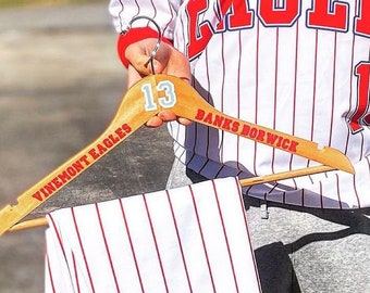 Set of 2 Custom Sport Jersey Hanger for Kids Sport Jersey Display Personalized Hockey Display Jersey Hanger Basketball Jersey Coach Gift