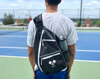 Custom Pickleball Bag With Fence Hook Personalized Pickleball Paddle Case Pickleball Decal Name Bag Cover Pickleball Sling Bag Paddle Bag