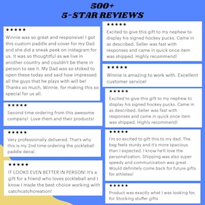 Peut inclure: Un collage d'avis clients pour un produit, avec cinq &eacute;toiles et des commentaires positifs. Les avis mettent en avant la qualit&eacute; du produit, la r&eacute;activit&eacute; du vendeur et la satisfaction g&eacute;n&eacute;rale. Le texte comprend des phrases comme "g&eacute;nial et r&eacute;actif", "entreprise formidable", "livraison professionnelle", "encore mieux en vrai", "solide et spacieux", "exactement ce que je cherchais".