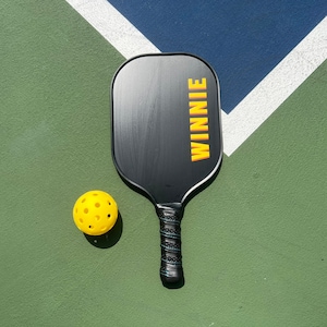 Custom Pickleball Paddle Gift Basket Pickleball Personalized Grandma Gift Grandpa Pickleball Raquet Pickle-ball Retirement Gift Ball Paddle