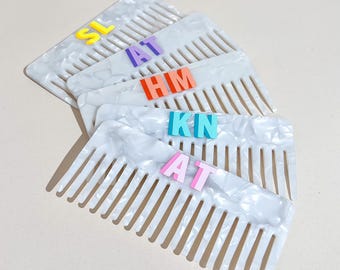 Custom Hair Comb Accessory Dance Hair Comb Acrylic Personalized Spa Party Favor for Girl Birthday Party Favor Sleepover Party Favor Tween
