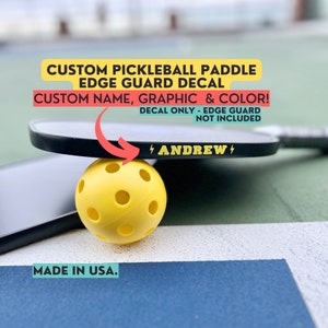 Custom Pickleball Paddle Label Edge Guard Decal Pickleball Paddle Edgeguard Pickleball Decal Sticker Pickleball Personalized Pickleball Gift